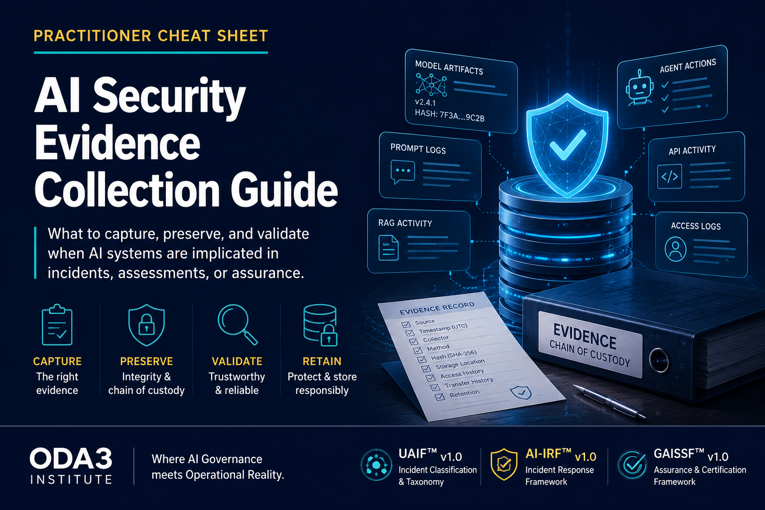 AI security evidence collection guide-Cheat Sheet