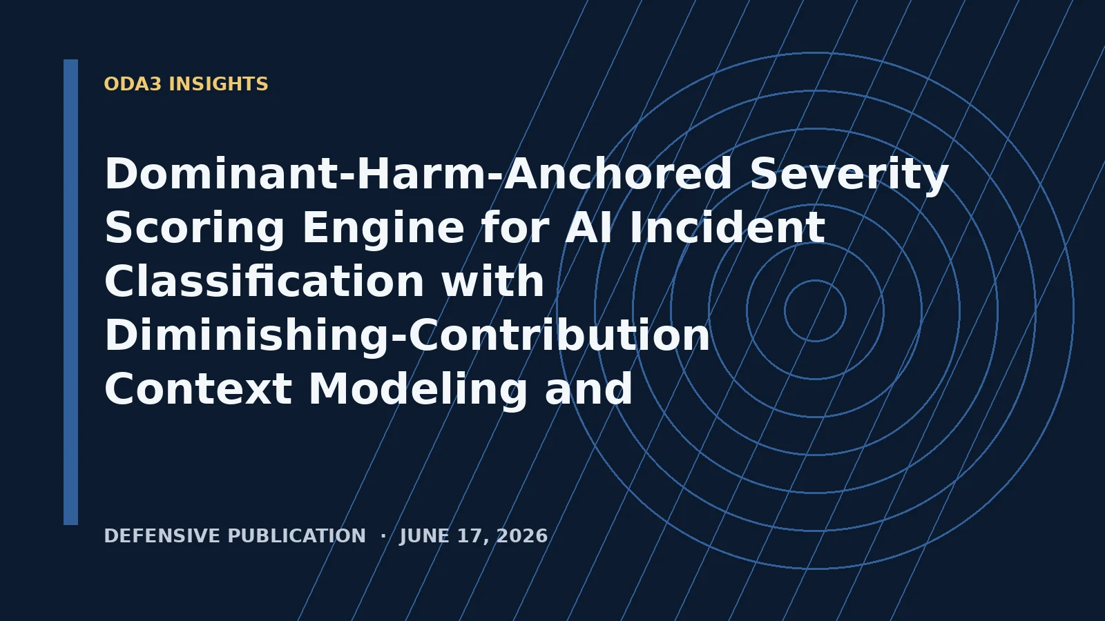 Dominant-Harm-Anchored Severity Scoring Engine for AI Incident Classification with Diminishing-Contribution Context Modeling and Calibration-Aware Regulatory Trigger Confidence Bands